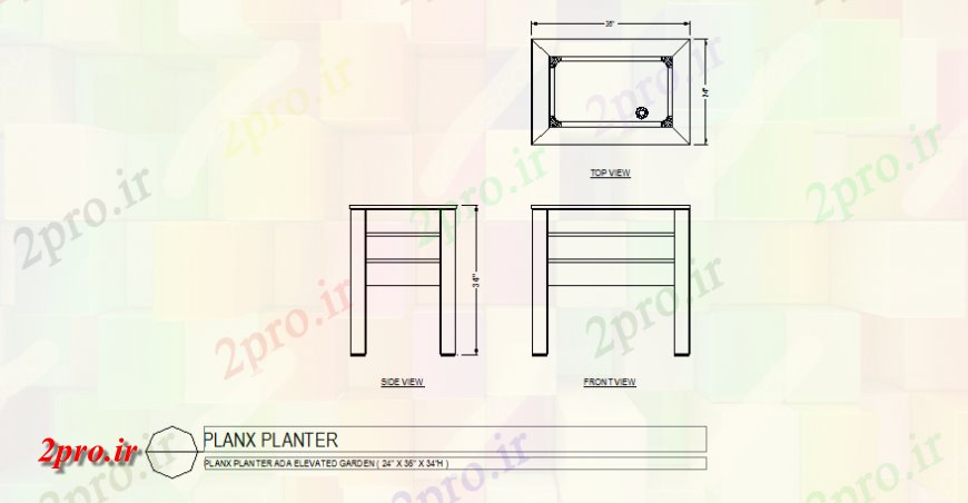 دانلود نقشه بلوک ، آرام ، نماد مستطیل Planx جزئیات زمینی  چیدمان نما (کد142952)