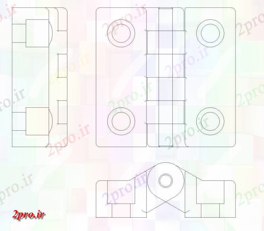 دانلود نقشه جزئیات طراحی در و پنجره  طرحی مفصل پلیک و بخش  (کد142977)