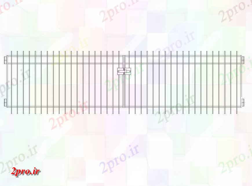 دانلود نقشه بلوک ، آرام ، نماد دروازه گالوانیزه طرحی  چیدمان (کد143002)