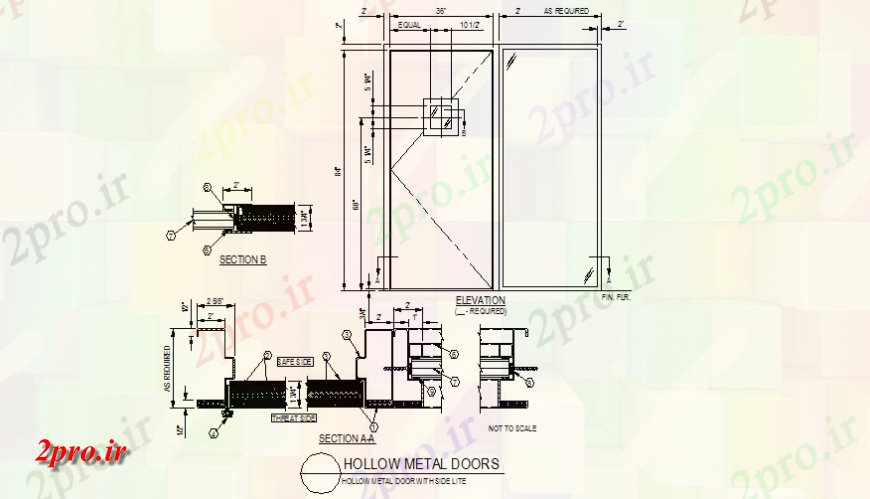 دانلود نقشه جزئیات طراحی در و پنجره  درب های فلزی توخالی با طرحی جزئیات سمت مطلب و بخش  چیدمان (کد143031)