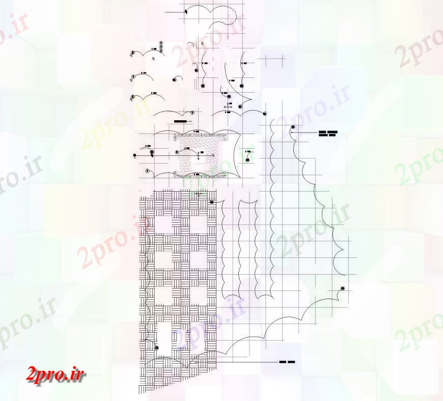 دانلود نقشه بلوک ، آرام ، نماد مجموعه ای کامل از ساخت  جزئیات (کد143084)