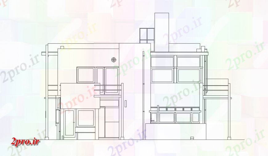 دانلود نقشه مسکونی  ، ویلایی ، آپارتمان  نما خانه طراحی    (کد143107)