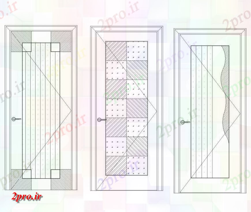 دانلود نقشه جزئیات طراحی در و پنجره  جوجه ریزی طراحی درب جزئیات (کد143152)