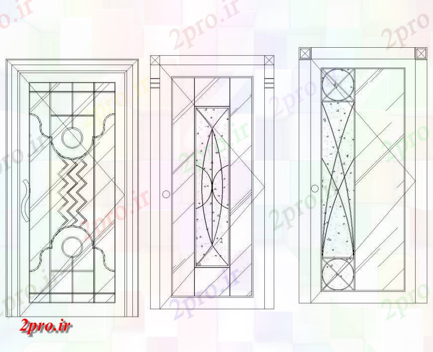 دانلود نقشه جزئیات طراحی در و پنجره  نقطه نما درب   (کد143156)