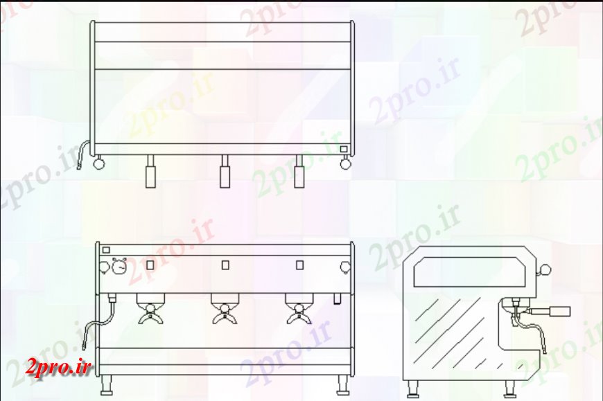 دانلود نقشه بلوک ، آرام ، نماد قهوه نما ماشین جلو (کد143166)