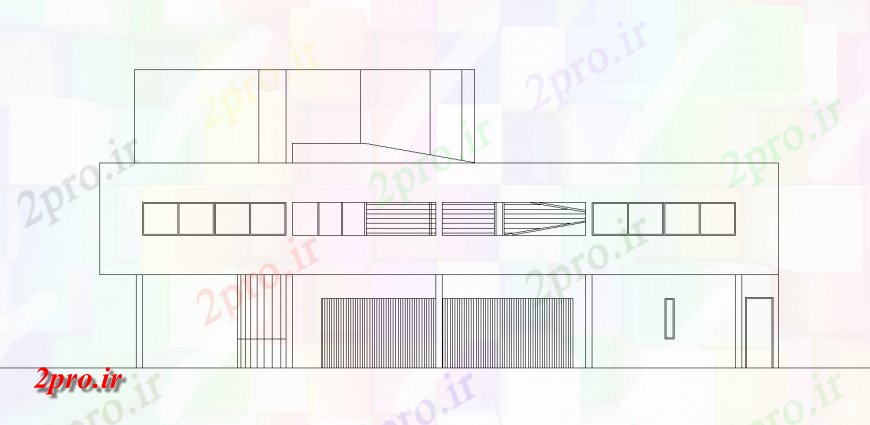 دانلود نقشه مسکونی  ، ویلایی ، آپارتمان  با دید جانبی طراحی خانه با   معماری  (کد143173)