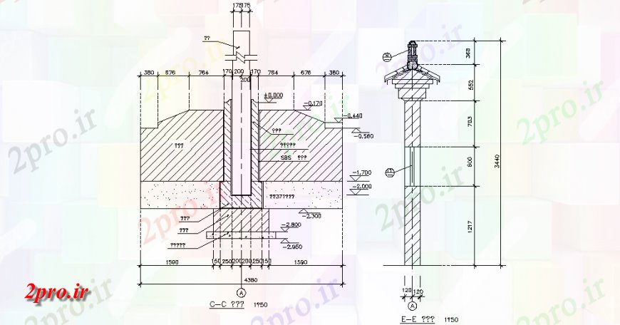 دانلود نقشه جزئیات پله و راه پله   بخش های مختلف با ساخت و ساز از پایه و اساس و ستون با FLE سقف  (کد143219)