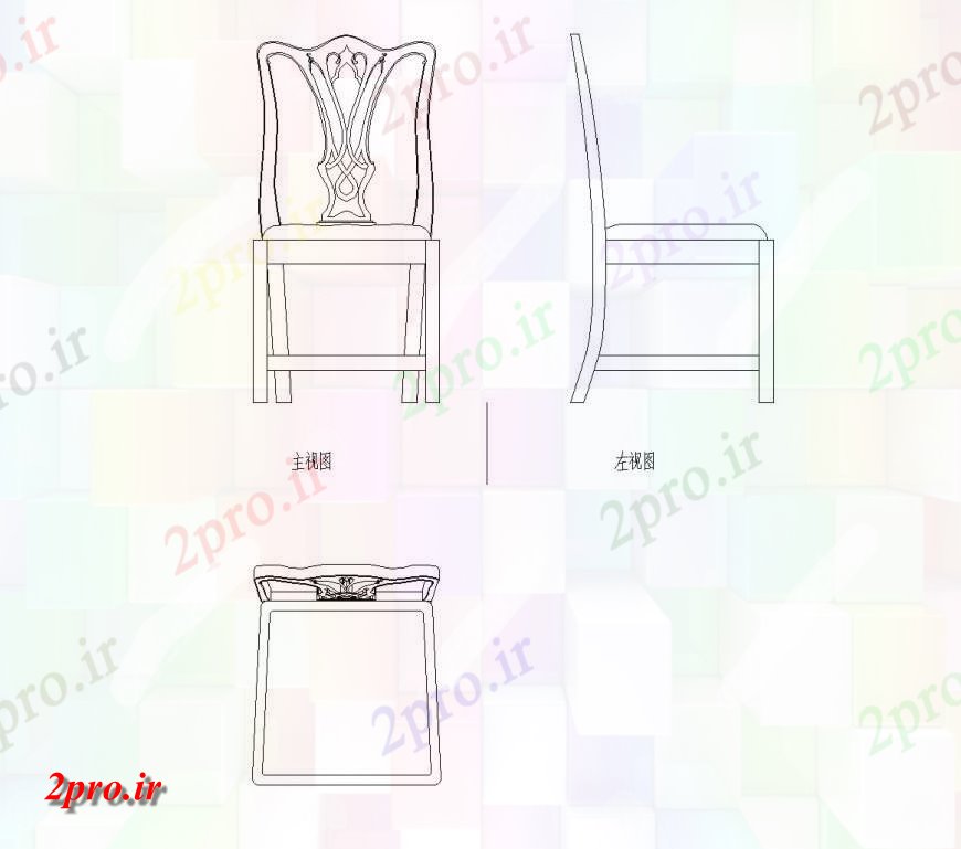 دانلود نقشه جزئیات طراحی در و پنجره   بالا  صندلی  بلوک  (کد143299)