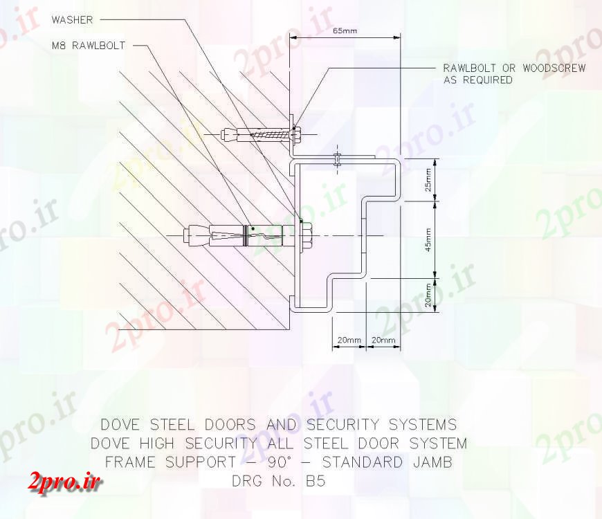 دانلود نقشه جزئیات طراحی در و پنجره  هسته اصلی دستگاه طرحی جزئیات (کد143314)
