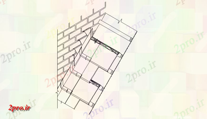 دانلود نقشه طراحی جزئیات ساختار سقف جزئیات  چیدمان نما (کد143579)