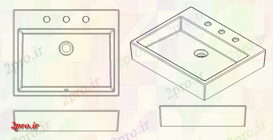 دانلود نقشه حمام مستر نزول طراحی  طرحی جزئیات (کد143641)