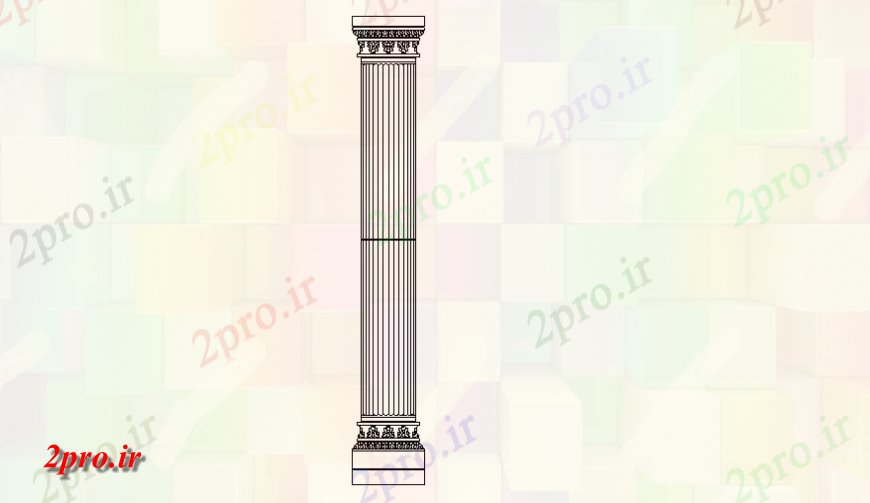 دانلود نقشه جزئیات ستون ستون سنگ معماری  جزئیات (کد143661)