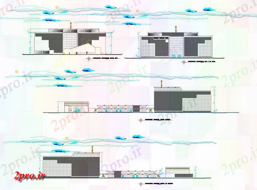 دانلود نقشه ساختمان دولتی ، سازمانی طرحی کسب و کار و هاب بخش 33 در 42 متر (کد143709)