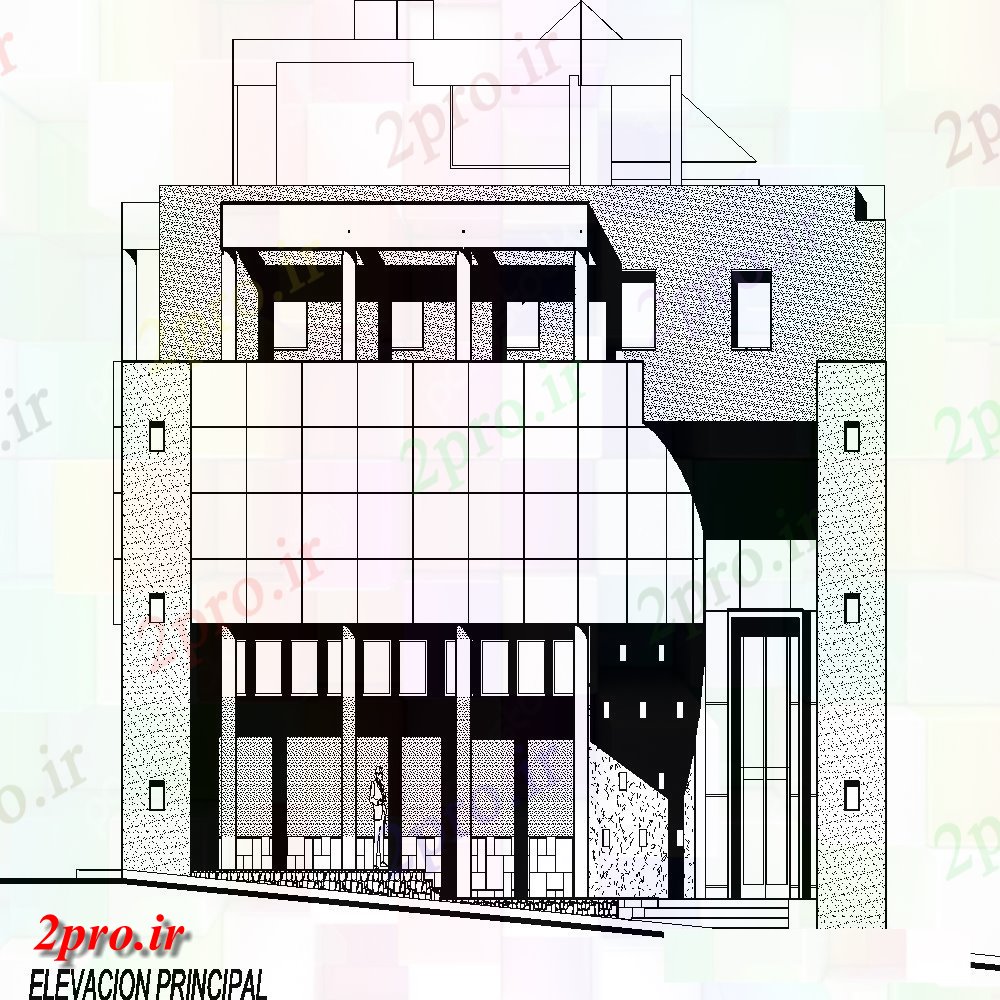 دانلود نقشه مسکونی  ، ویلایی ، آپارتمان  بخش A-A '  خانه (کد143806)