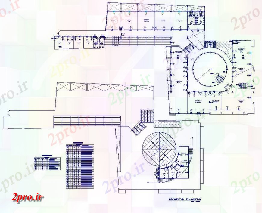 دانلود نقشه ساختمان اداری - تجاری - صنعتی جدول مشخصات ساختمان تجاری  طراحی (کد143821)
