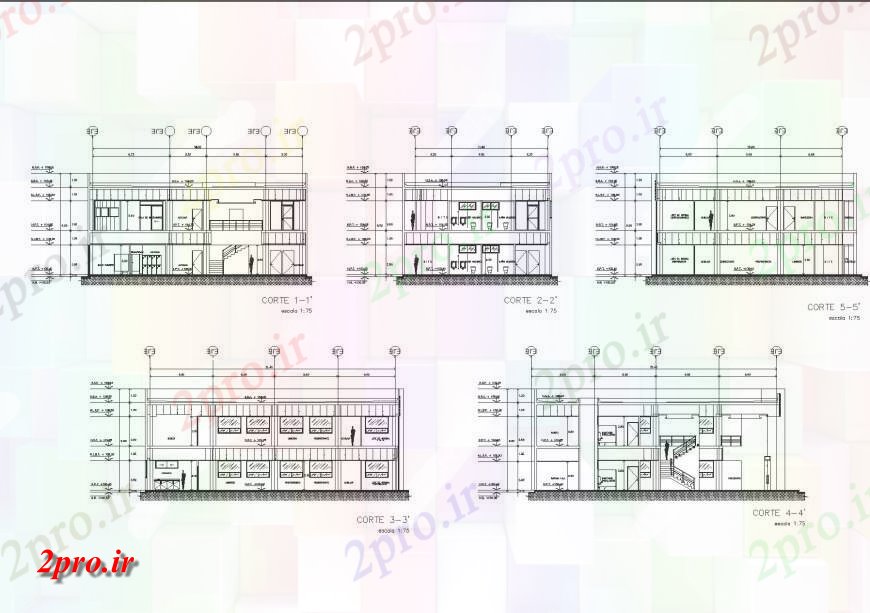 دانلود نقشه مسکونی  ، ویلایی ، آپارتمان  جزئیات بخش خانه  طرح (کد143830)