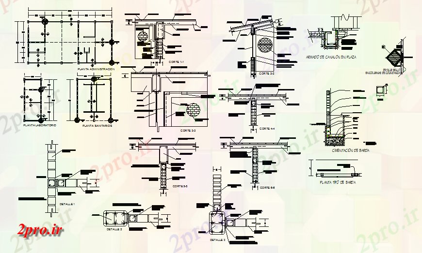 دانلود نقشه جزئیات ستون طرحی اتصال پرتو ستون و نما ساختار  طرحی جزئیات (کد144092)