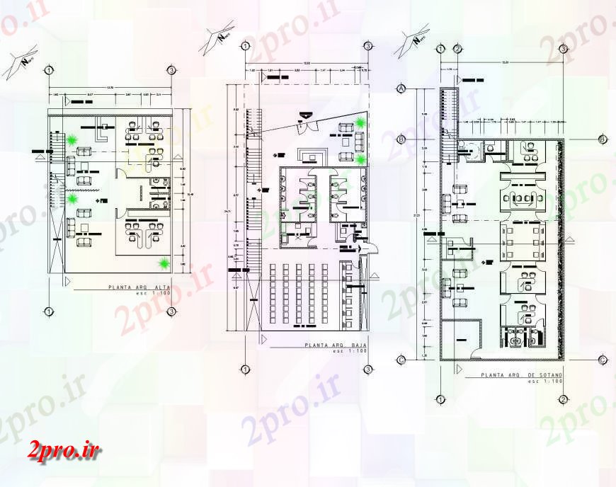 دانلود نقشه مسکونی  ، ویلایی ، آپارتمان  جزئیات طبقه همکف به طبقه دوم خانه  طراحی (کد144190)