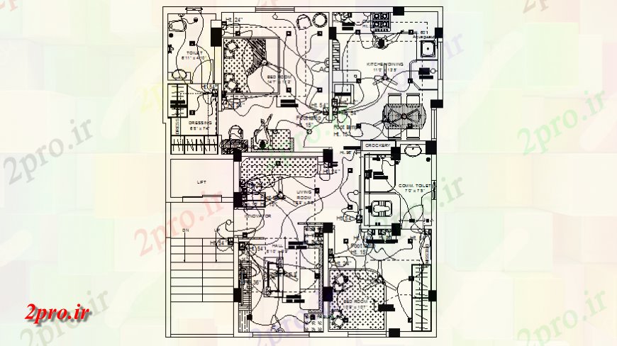 دانلود نقشه مسکونی  ، ویلایی ، آپارتمان  خانه طراحی کاذب طرحی جزئیات سقف و نما (کد144234)