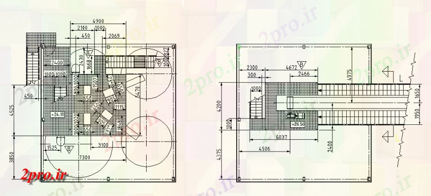 دانلود نقشه ساختمان اداری - تجاری - صنعتی ساختمان زیرزمین و طرحی پارکینگ جزئیات 13 در 15 متر (کد144243)