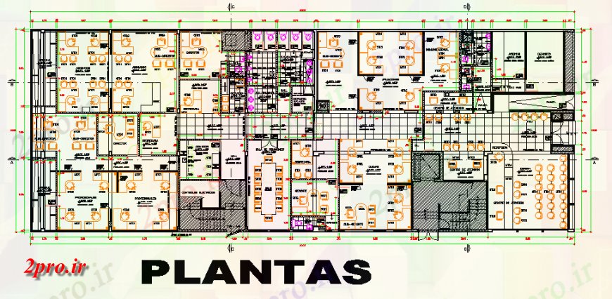 دانلود نقشه ساختمان اداری - تجاری - صنعتی دفتر جزئیات طرحی ساختمان 15 در 41 متر (کد144260)