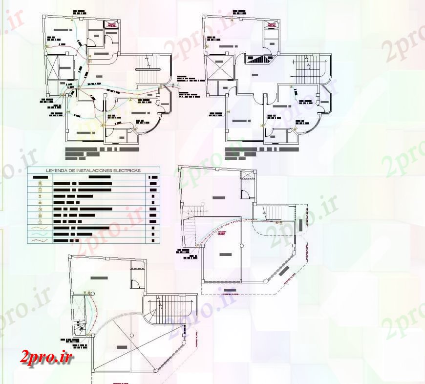 دانلود نقشه تاسیسات برق سیم برق طراحی 11 در 11 متر (کد144266)