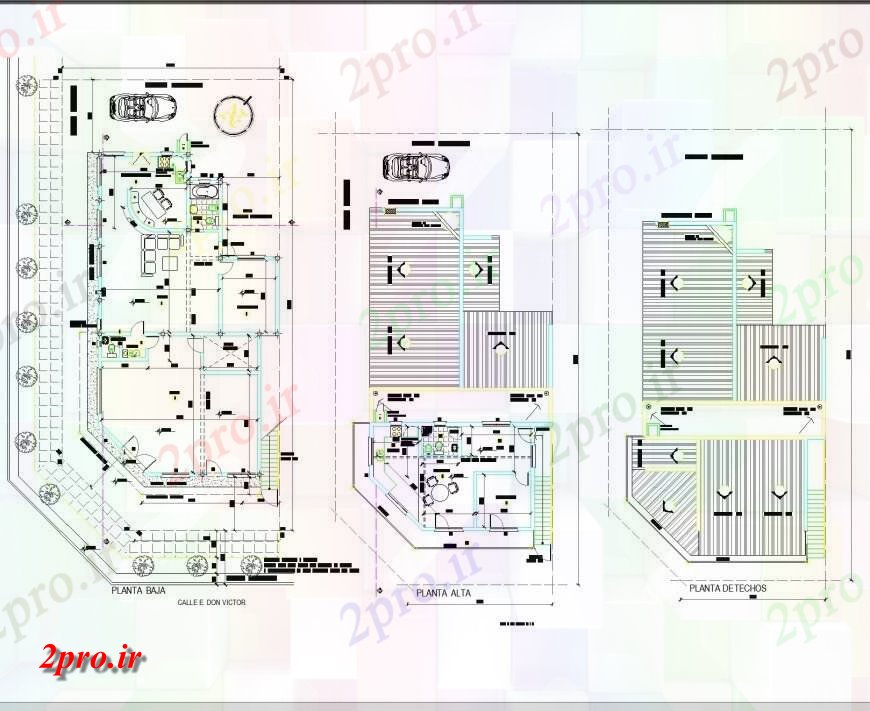 دانلود نقشه ساختمان اداری - تجاری - صنعتی املاک مسکونی و تجاری 11 در 18 متر (کد144303)