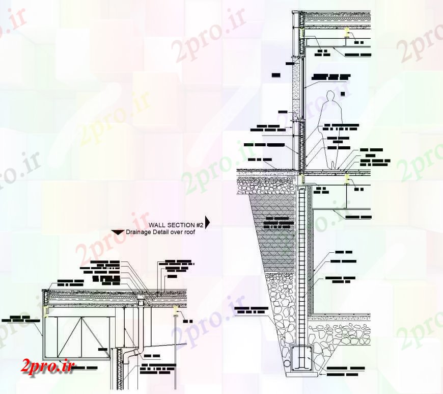 دانلود نقشه طراحی اتوکد پایه بنیاد بخش دیوار  طراحی (کد144371)