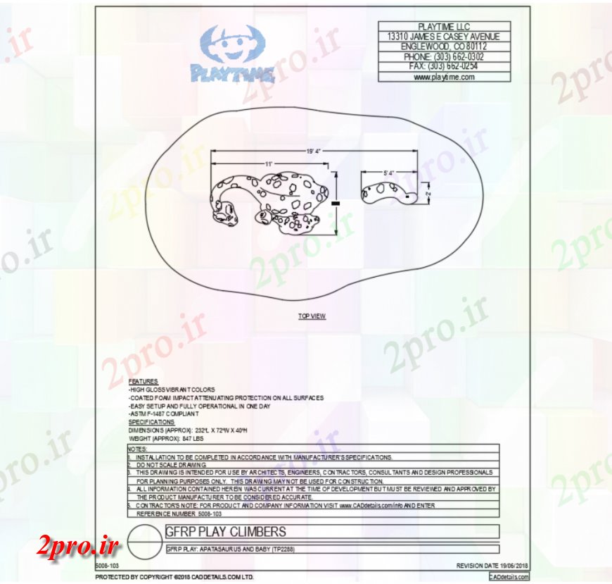 دانلود نقشه بلوک حیوانات آپاتوزاروس حیوانات و بچه ماجراجویی پارک بازی تجهیزات جزئیات (کد144575)