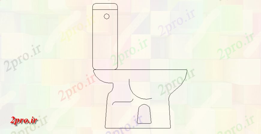 دانلود نقشه حمام مستر نما جانبی توالت خیط و پیت جزئیات مدرن (کد144604)