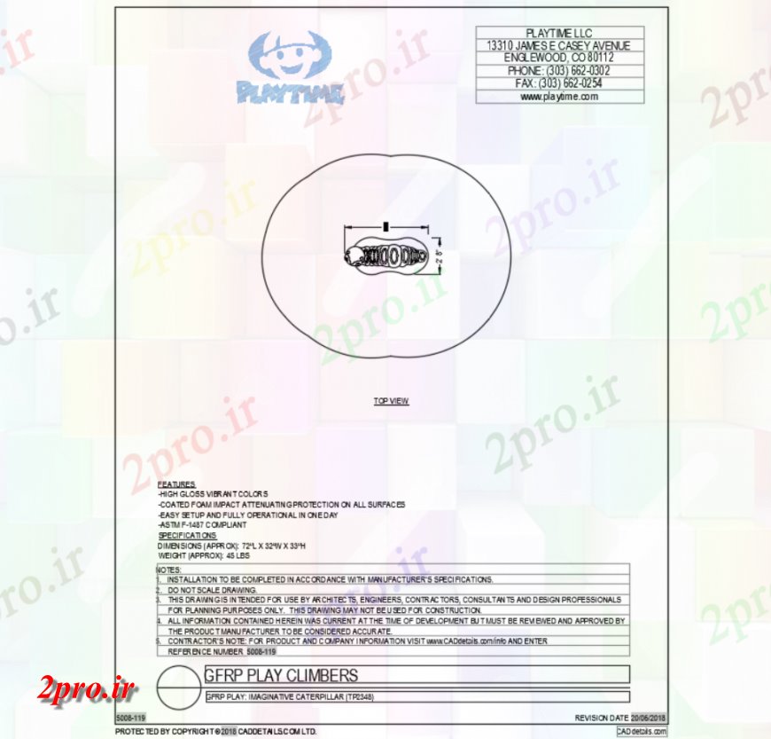 دانلود نقشه بلوک حیوانات کاترپیلار تخیلی حشرات بالای صفحه  بلوک    (کد144607)