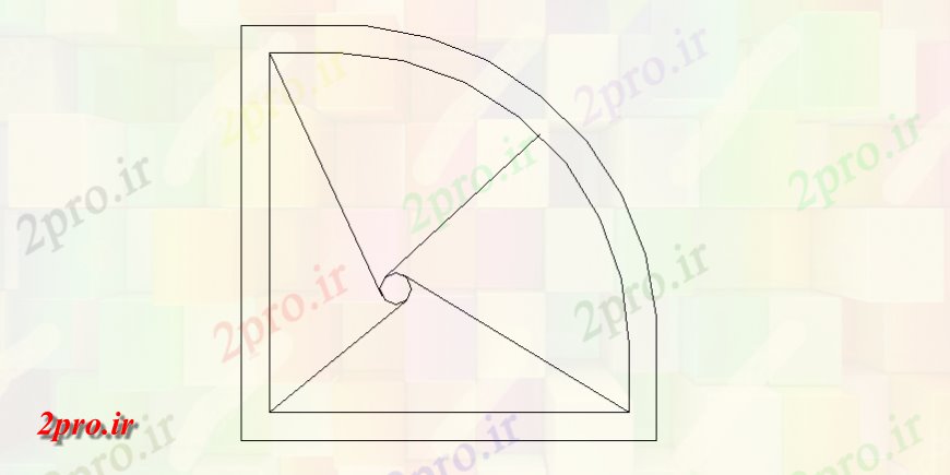 دانلود نقشه حمام مستر مخروطی شکل جزئیات  سینک اتوکد (کد144627)