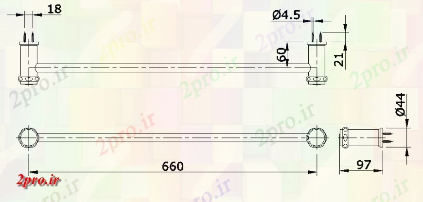 دانلود نقشه حمام مستر اتصالات بهداشتی و pipping جزئیات  نما اتوکد (کد144663)