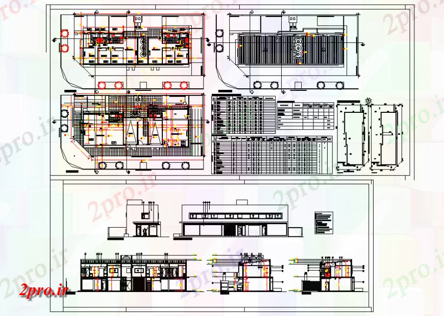 دانلود نقشه مسکونی  ، ویلایی ، آپارتمان  خانه جزئیات ساخت و ساز با جزئیات بخش (کد144700)