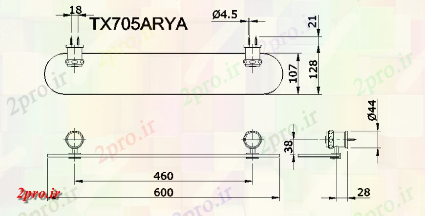 دانلود نقشه بلوک های بهداشتی اتصالات لوله بهداشتی و نما جزئیات توالت و طرحی  چیدمان (کد144794)