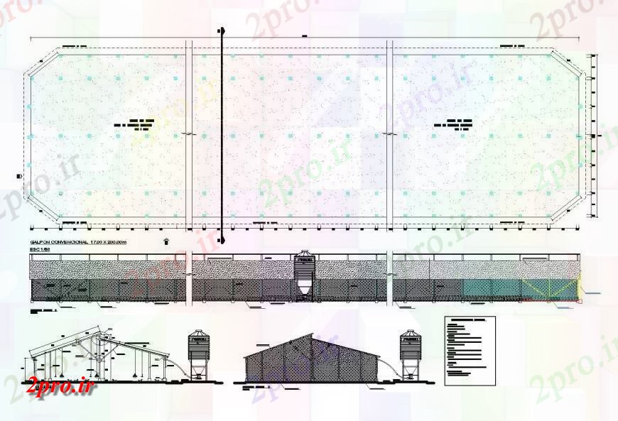 دانلود نقشه جزئیات پله و راه پله  ساخت و ساز Ciranza برای  مرغ طرح (کد144824)