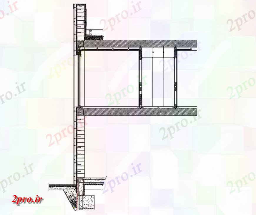 دانلود نقشه جزئیات پله و راه پله  بخش دیوار با ساخت و ساز ساخت و ساز (کد144957)