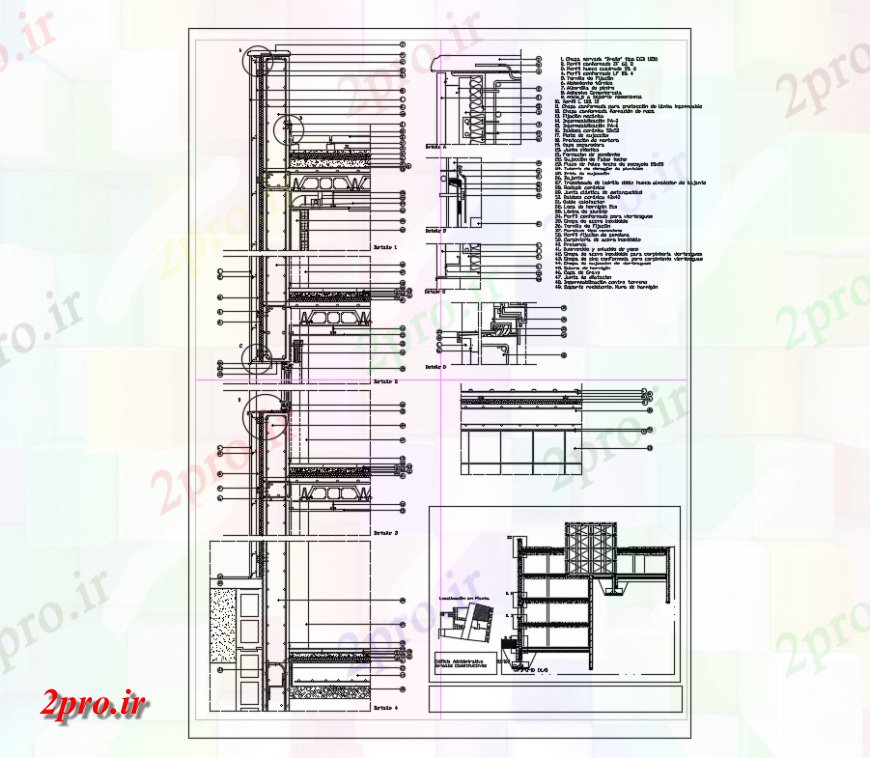 دانلود نقشه طراحی جزئیات تقویت کننده ساختمان اداری جزئیات گاه موقت  طراحی (کد144963)