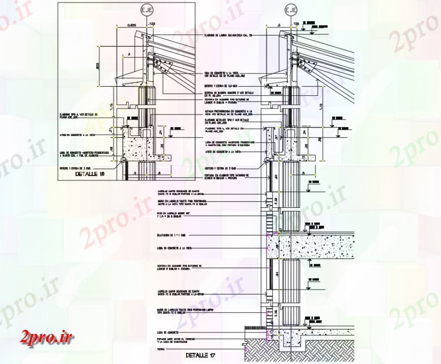 دانلود نقشه طراحی جزئیات ساختار جزئیات بخش از نور سقف و دیوار ساخت (کد145004)