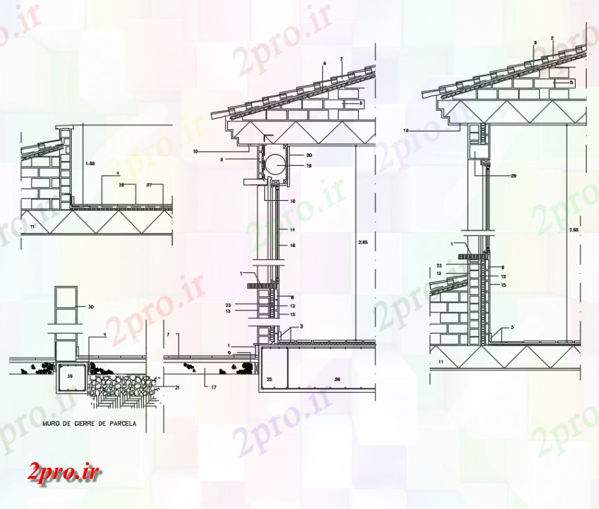 دانلود نقشه مسکونی  ، ویلایی ، آپارتمان  جزئیات سازنده یک خانه خانواده  طراحی (کد145083)