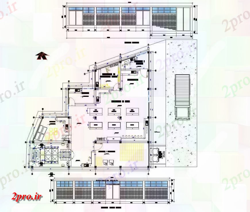 دانلود نقشه جزئیات پله و راه پله  پیروزی کارخانه شیر بر  طراحی (کد145159)