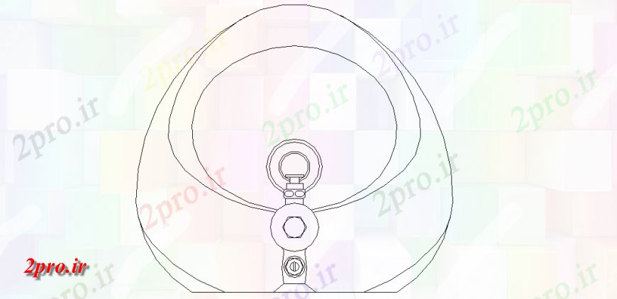 دانلود نقشه حمام مستر طراحی شکل بیضی نظر منطقه وان در طرحی از داخلی (کد145210)