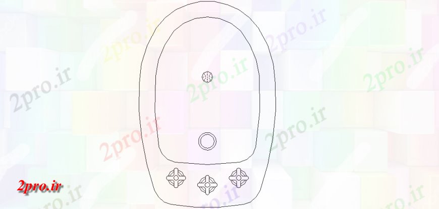 دانلود نقشه حمام مستر طرحی بیضوی نظر طراحی شکل با منظره ای از منطقه با   (کد145223)