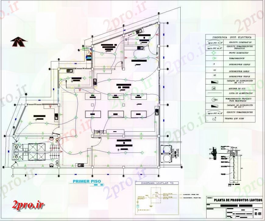 دانلود نقشه تاسیسات برق خانه طرحی های الکتریکی چیدمان 19 در 19 متر (کد145290)