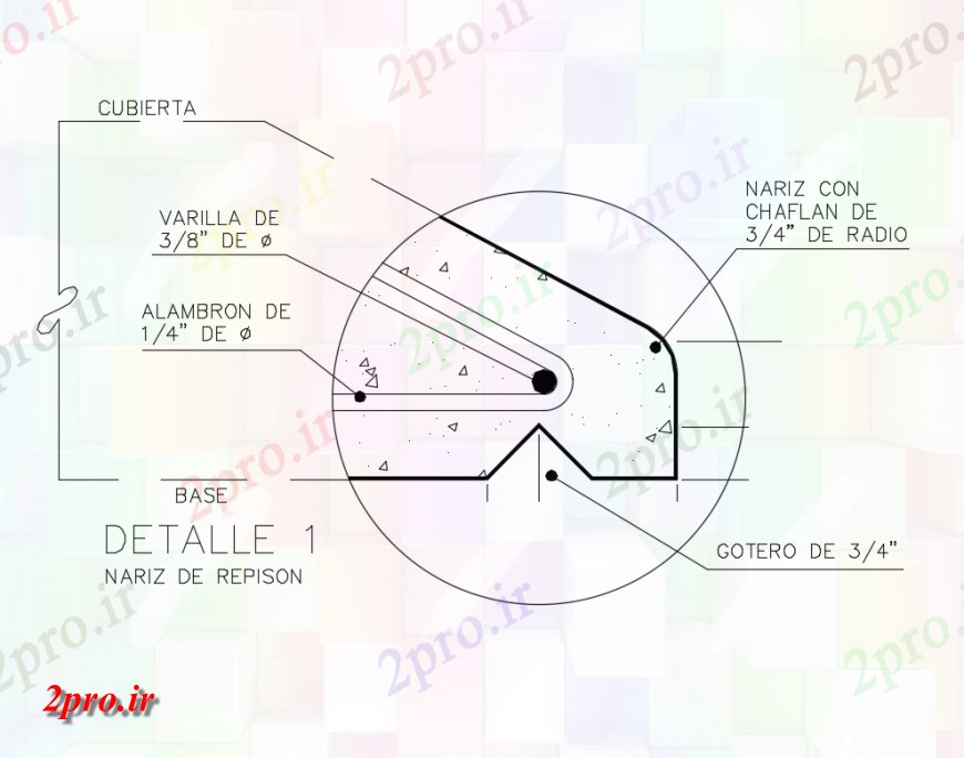 دانلود نقشه جزئیات پله و راه پله  دیوار Corbel جزئیات سازنده  (کد145392)