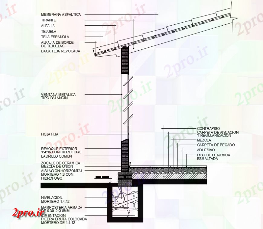 دانلود نقشه جزئیات پله و راه پله  بخش دیوار آشپزخانه و جزئیات سازنده  (کد145434)