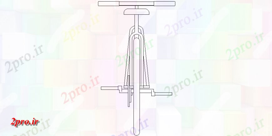 دانلود نقشه ورزشگاه ، سالن ورزش ، باشگاه طراحی چرخه جیم با  نما آن (کد145482)