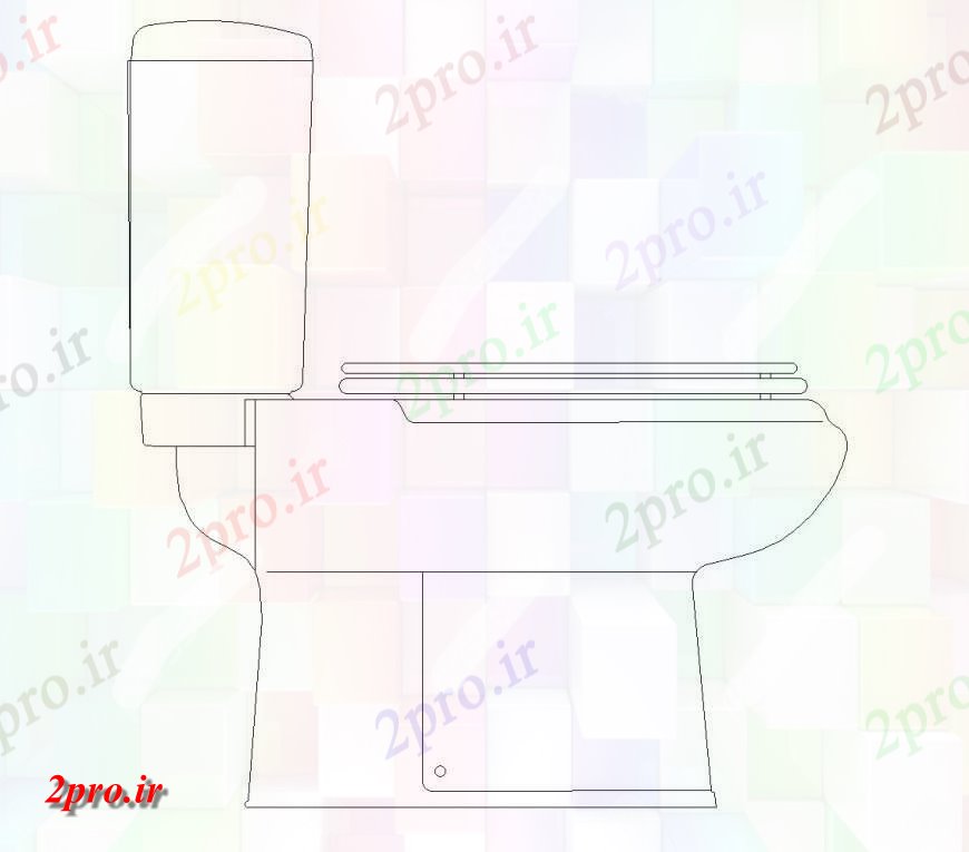 دانلود نقشه حمام مستر توالت  نما جزئیات  چیدمان (کد145492)