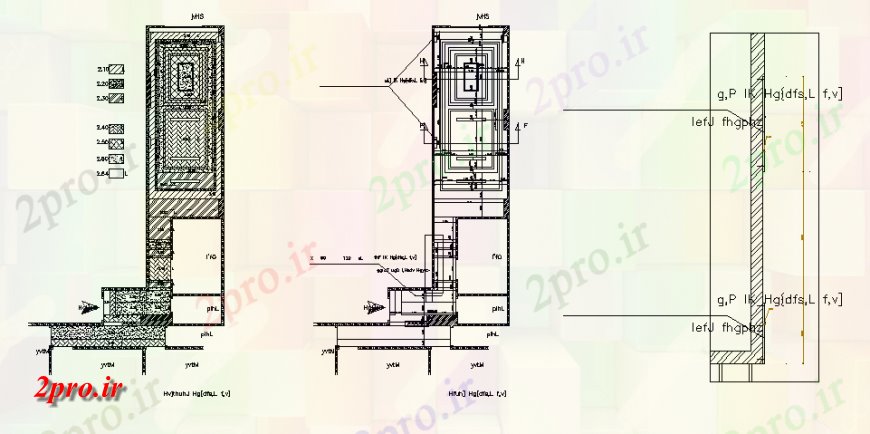 دانلود نقشه طراحی جزئیات ساختار معلق نما جزئیات سقف و طرحی ، (کد145509)
