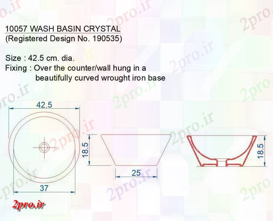 دانلود نقشه جزئیات لوله کشی طرحی حوضه را بشویید و بخش  چیدمان (کد145544)